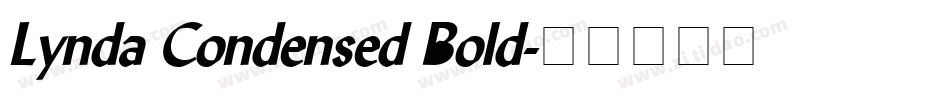 Lynda Condensed Bold字体转换